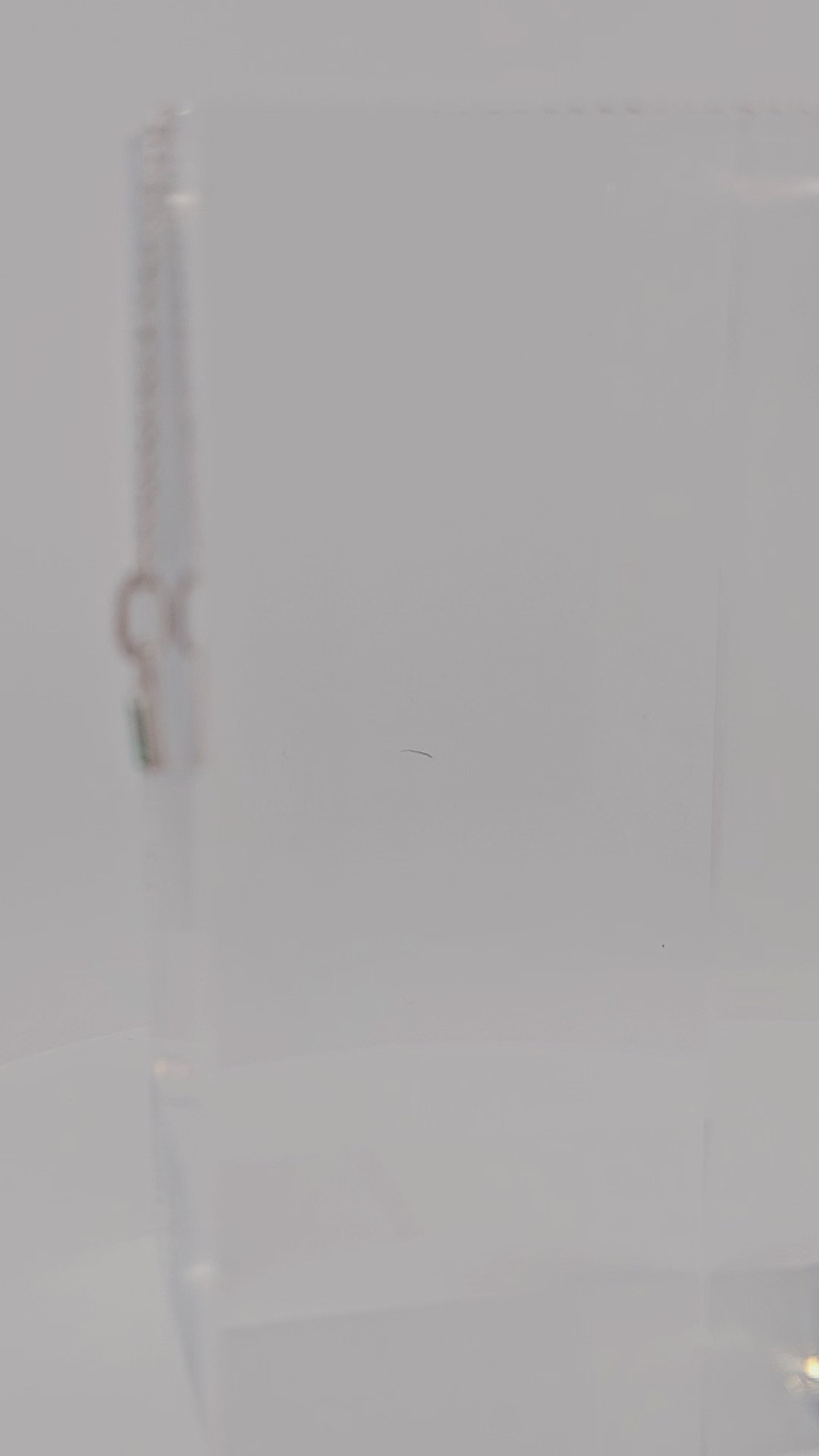 Sterling silver s925 pendant necklace green CZ