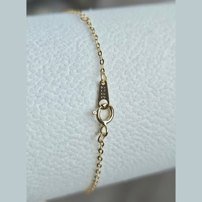 Sterling silver s925 gold plated bracelet Zirconia simple gift