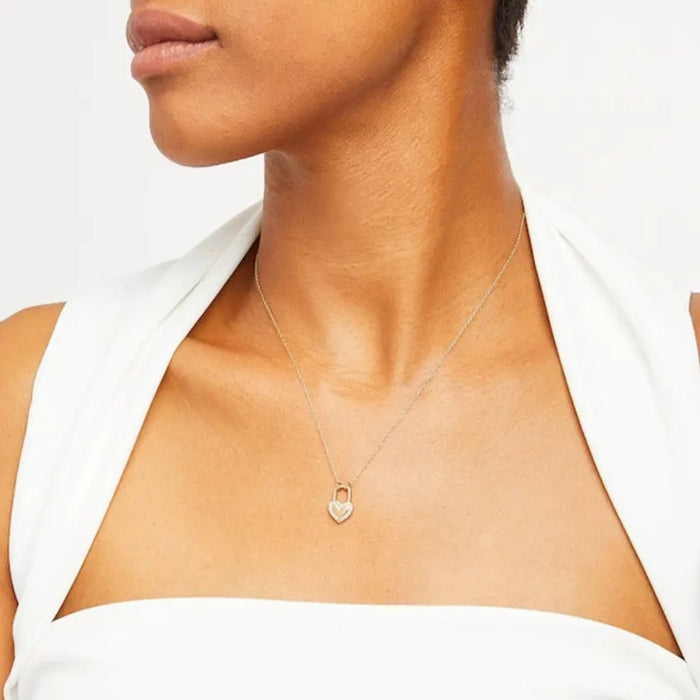 Sterling silver s925 pendant necklace heart zirconia