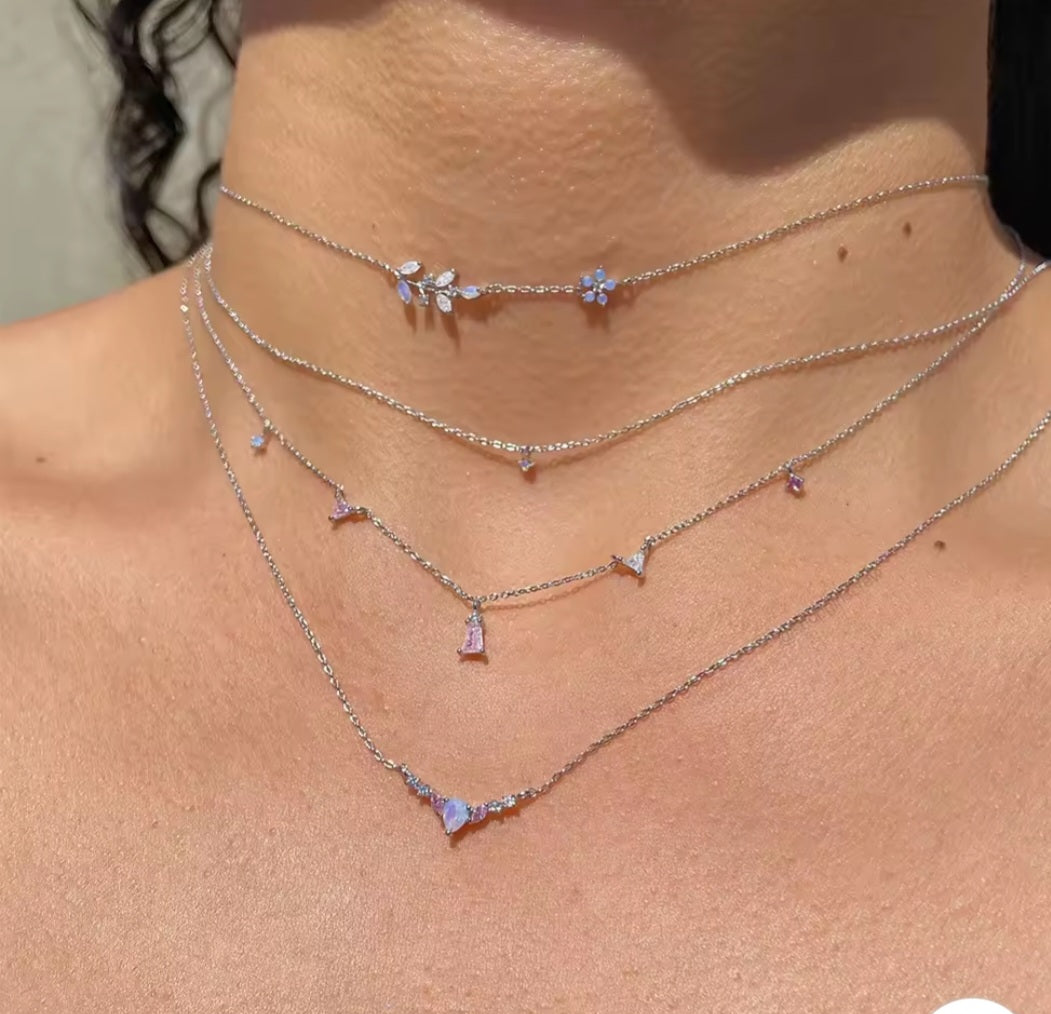Sterling silver s925 necklace choker