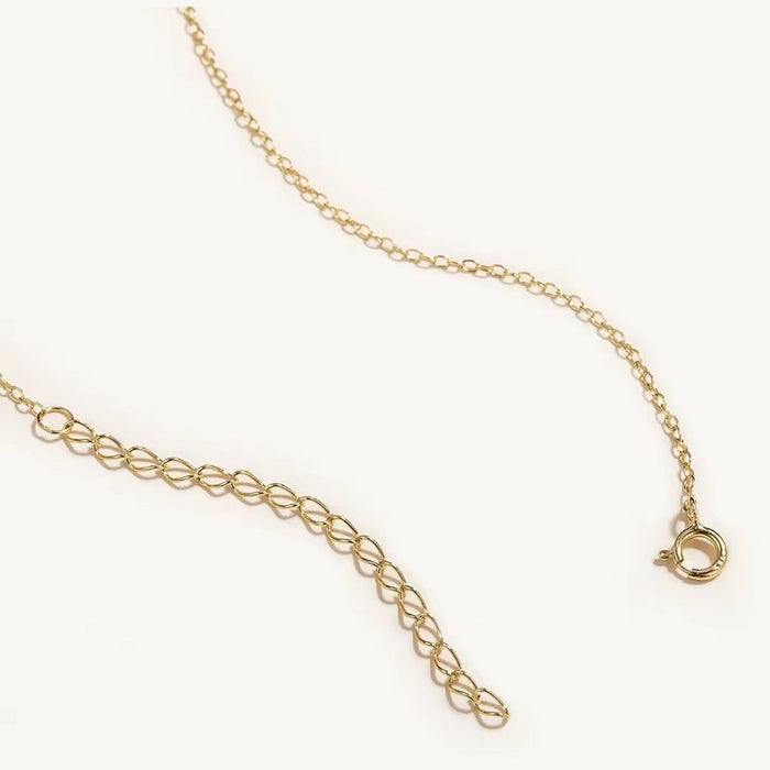 Sterling silver s925 gold plated necklace Opal minimalist