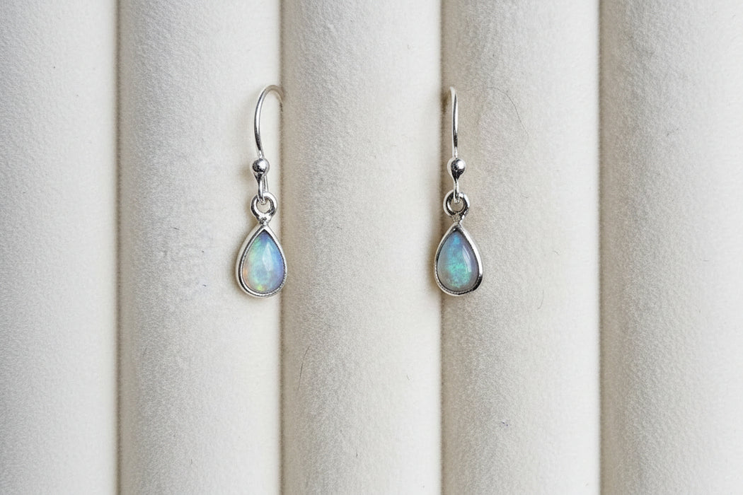 Sterling silver s925 earrings natural Opal drop