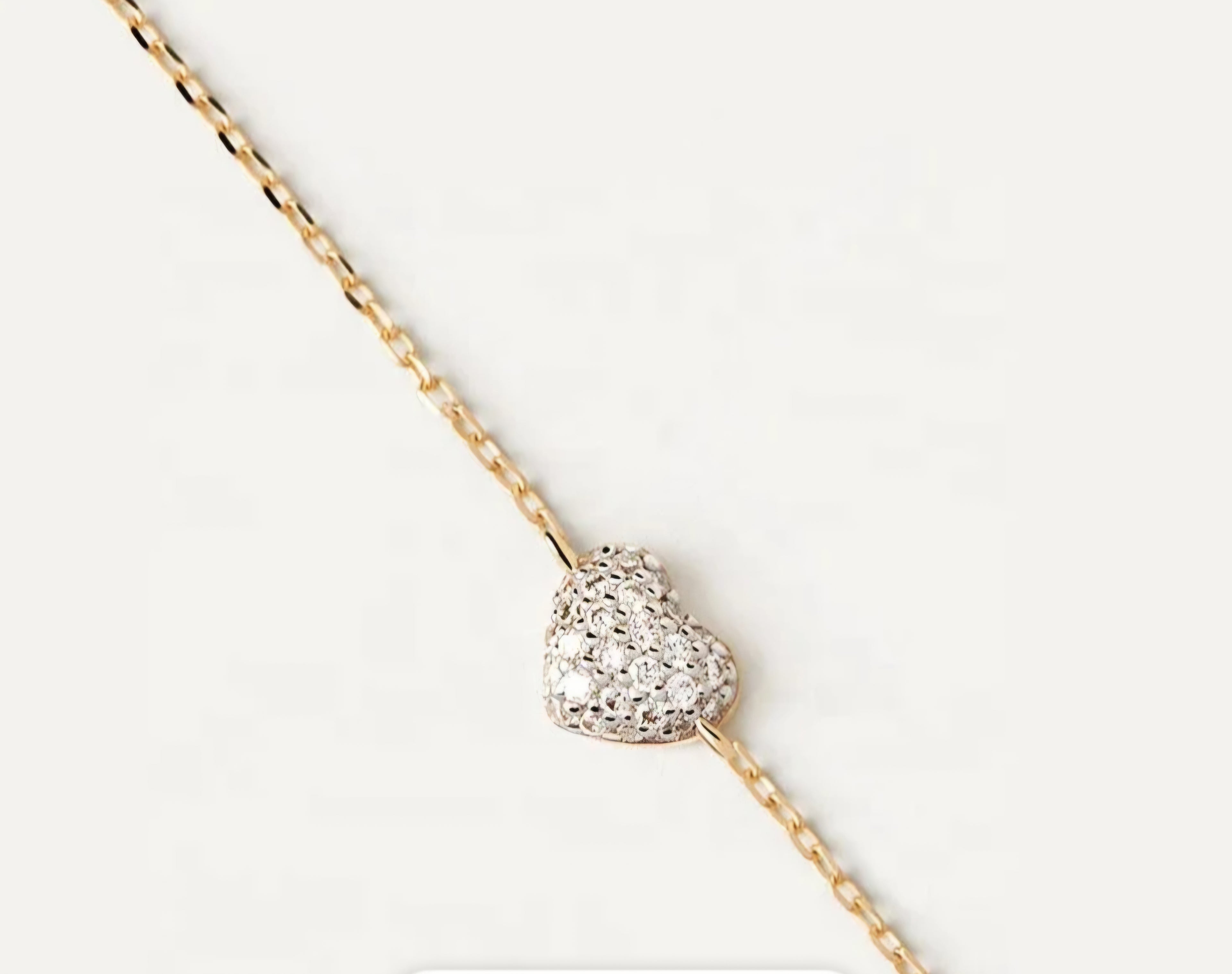 Sterling silver s925 gold plated bracelet Zirconia heart