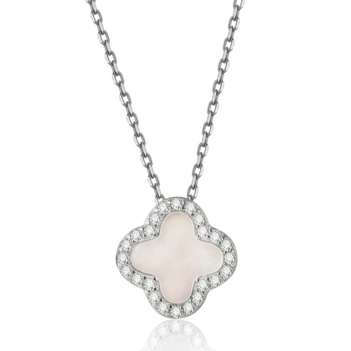 Sterling silver s925 pendant necklace S925 mother of pearl