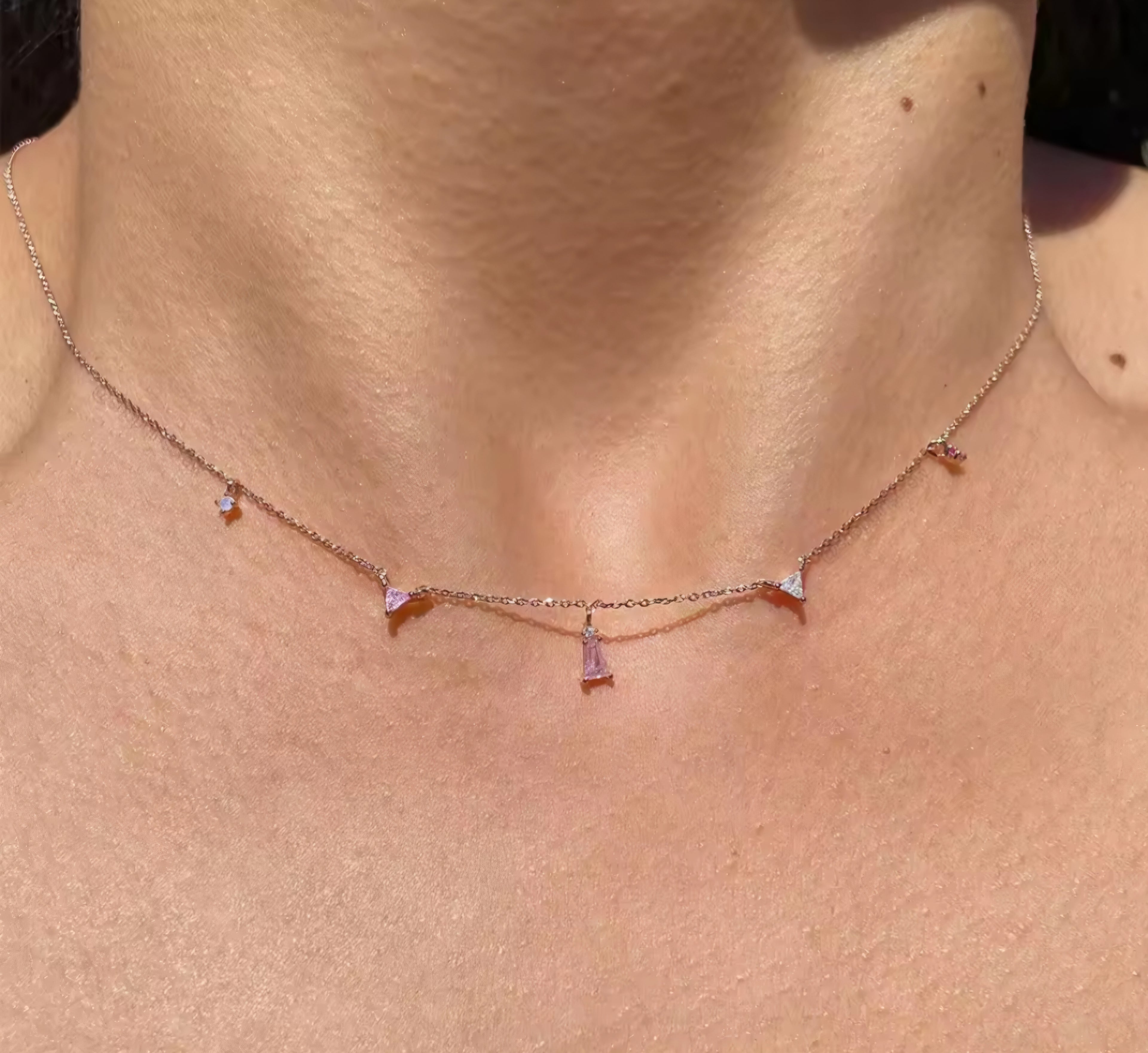 Sterling silver s925 necklace choker