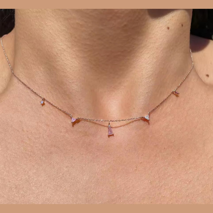 Sterling silver s925 necklace choker