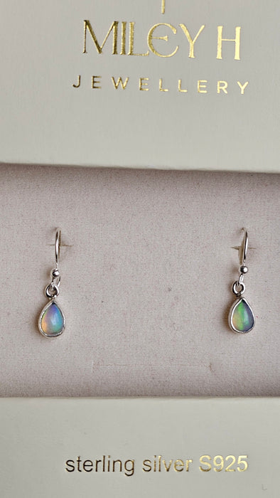 Sterling silver s925 earrings natural Opal drop