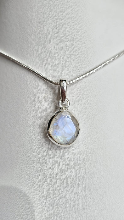 Sterling silver s925 pendant necklace bridal Collection Moonstone