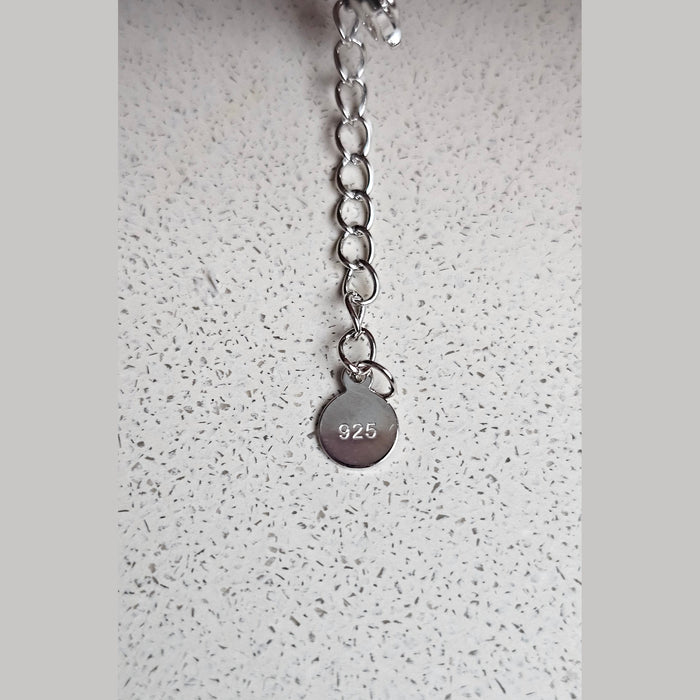 Sterling silver s925 bracelet Mother of pearl heart CZ Gift , Bridal