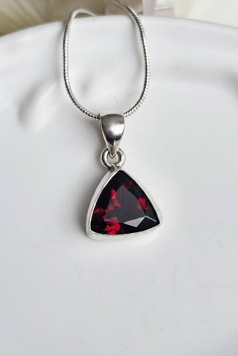 Sterling silver s925 natural black Opal fire pendant necklace