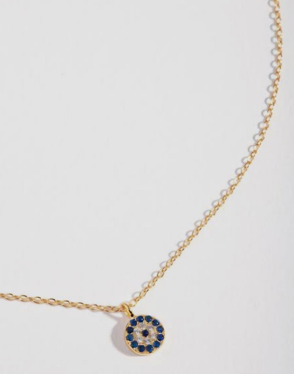 Sterling silver s925 pendant gold plated CZ eye