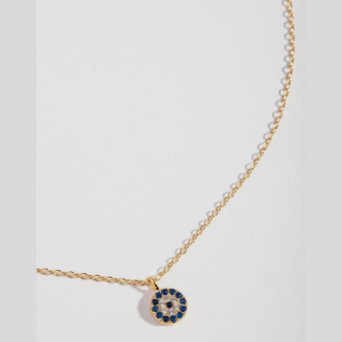 Sterling silver s925 pendant gold plated CZ eye